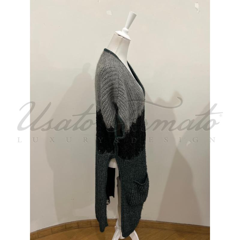 SMANICATO DONNA ATOS LOMBARDINI VERDE NERO PIZZO TG. 42 | Mercatino dell'Usato Roma parioli 2