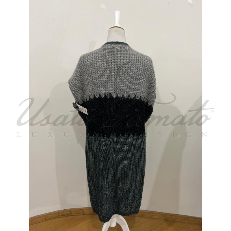 SMANICATO DONNA ATOS LOMBARDINI VERDE NERO PIZZO TG. 42 | Mercatino dell'Usato Roma parioli 3