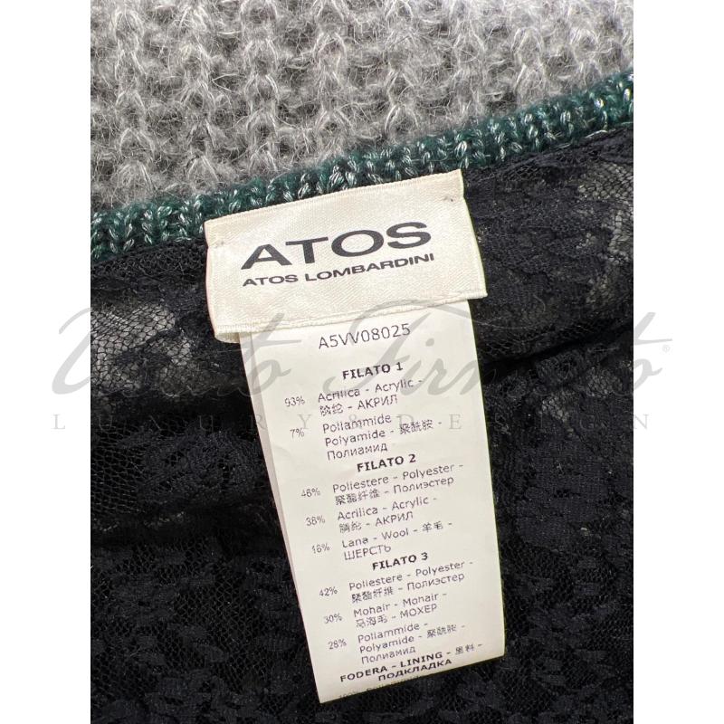 SMANICATO DONNA ATOS LOMBARDINI VERDE NERO PIZZO TG. 42 | Mercatino dell'Usato Roma parioli 4