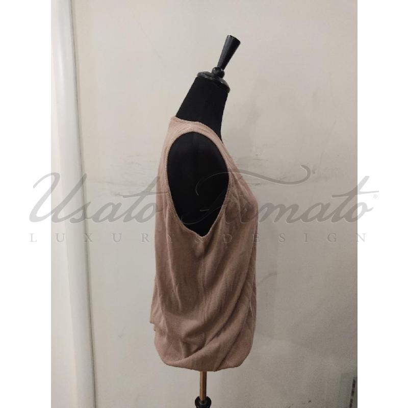 SMANICATO DONNA BRUNELLO CUCINELLI BEIGE FILO TG. M | Mercatino dell'Usato Roma parioli 2