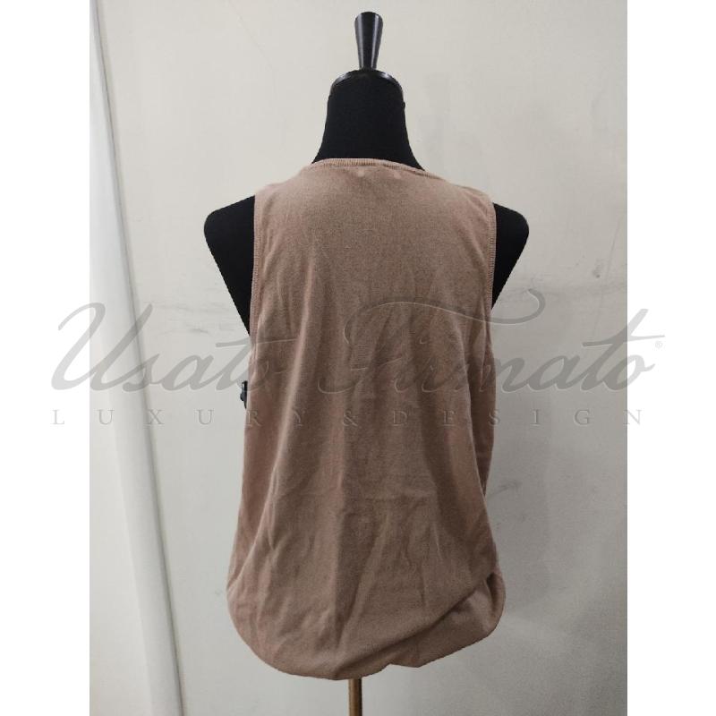 SMANICATO DONNA BRUNELLO CUCINELLI BEIGE FILO TG. M | Mercatino dell'Usato Roma parioli 3