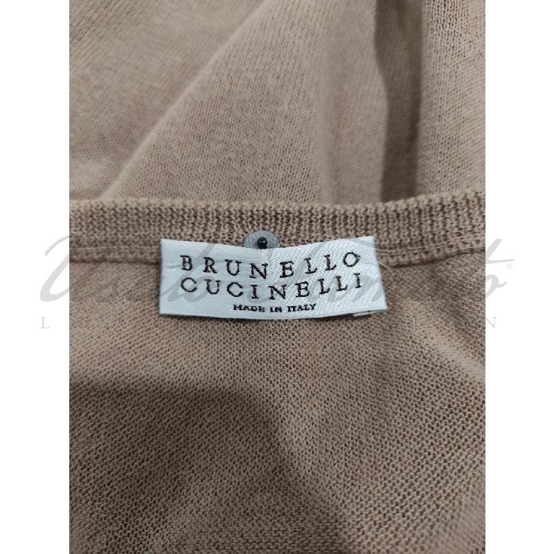 SMANICATO DONNA BRUNELLO CUCINELLI BEIGE FILO TG. M | Mercatino dell'Usato Roma parioli 4