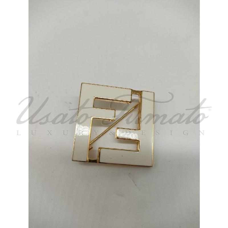 SPILLA FENDI F È PER SEMPRE BIANCO SMALTO | Mercatino dell'Usato Roma parioli 2