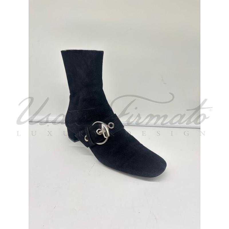 STIVALETTI DONNA GUCCI CAMOSCIO NERI COD 171724 TG 37 | Mercatino dell'Usato Roma parioli 1