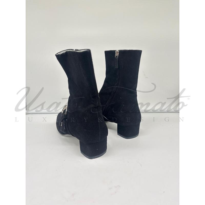 STIVALETTI DONNA GUCCI CAMOSCIO NERI COD 171724 TG 37 | Mercatino dell'Usato Roma parioli 2