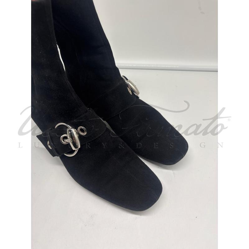 STIVALETTI DONNA GUCCI CAMOSCIO NERI COD 171724 TG 37 | Mercatino dell'Usato Roma parioli 3