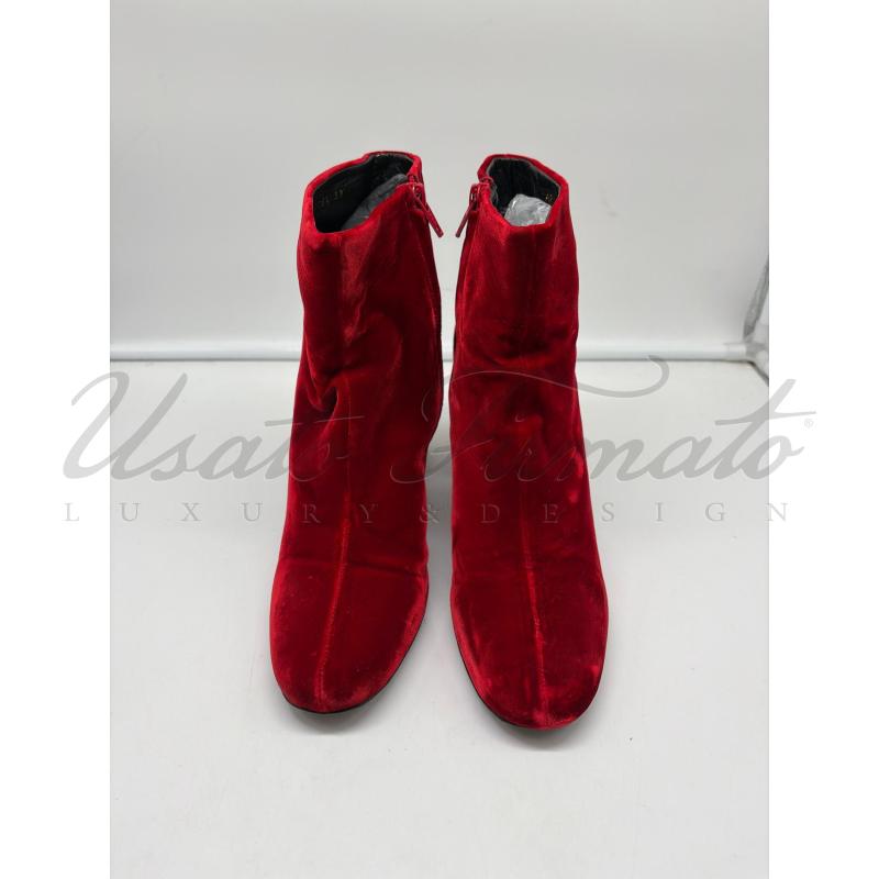 STIVALETTI DONNA YVES SAINT LAURENT ROSSI TG. 39 | Mercatino dell'Usato Roma parioli 2