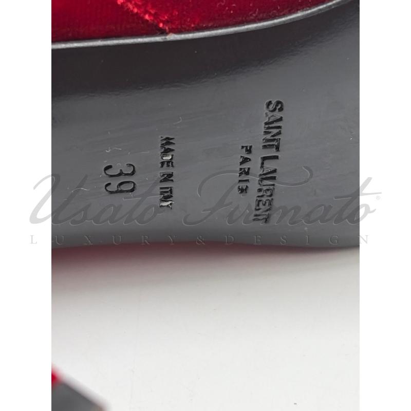 STIVALETTI DONNA YVES SAINT LAURENT ROSSI TG. 39 | Mercatino dell'Usato Roma parioli 4