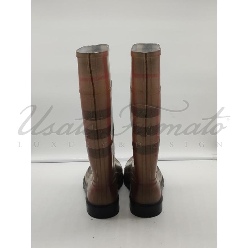 STIVALI BURBERRY PIOGGIA TARTAN TG. 39 | Mercatino dell'Usato Roma parioli 4