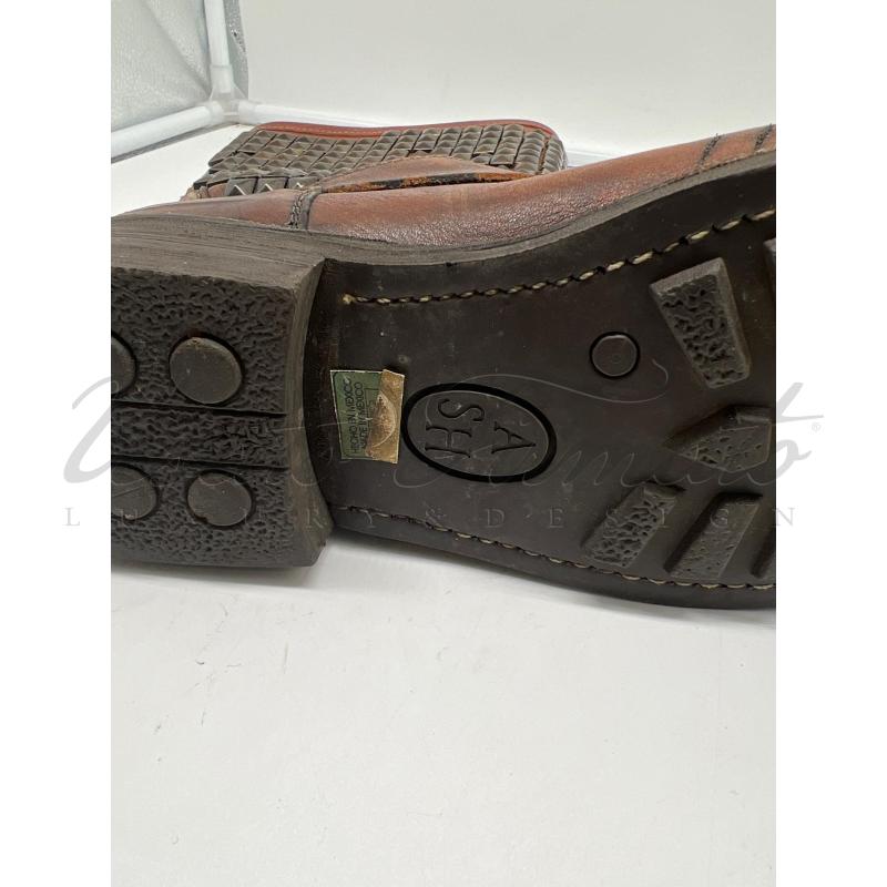 STIVALI DONNA ASH PELLE MARRONE BORCHIE TG 39 | Mercatino dell'Usato Roma parioli 4