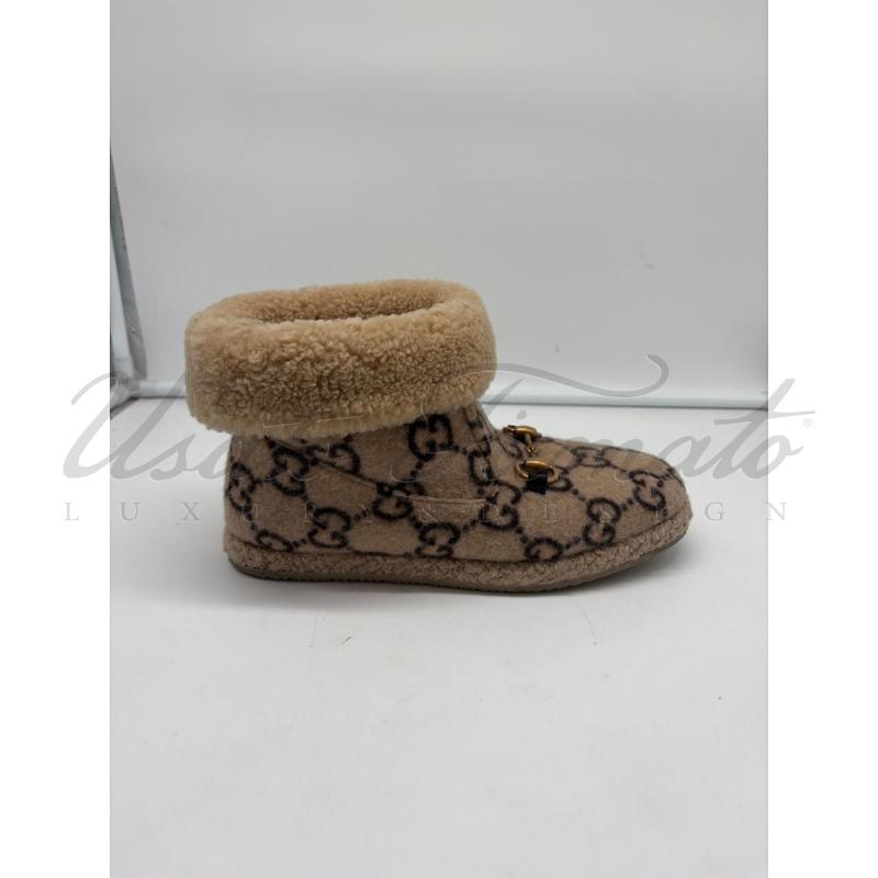 STIVALI DONNA GUCCI GG BEIGE TG. 37.5 | Mercatino dell'Usato Roma parioli 1