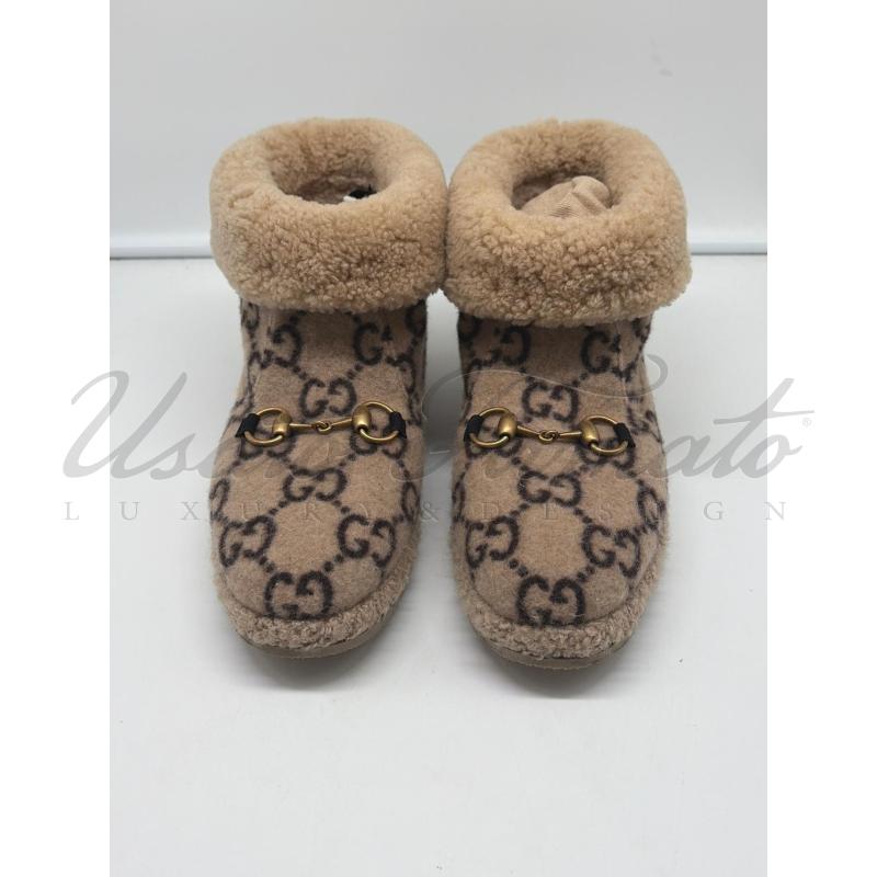 STIVALI DONNA GUCCI GG BEIGE TG. 37.5 | Mercatino dell'Usato Roma parioli 2