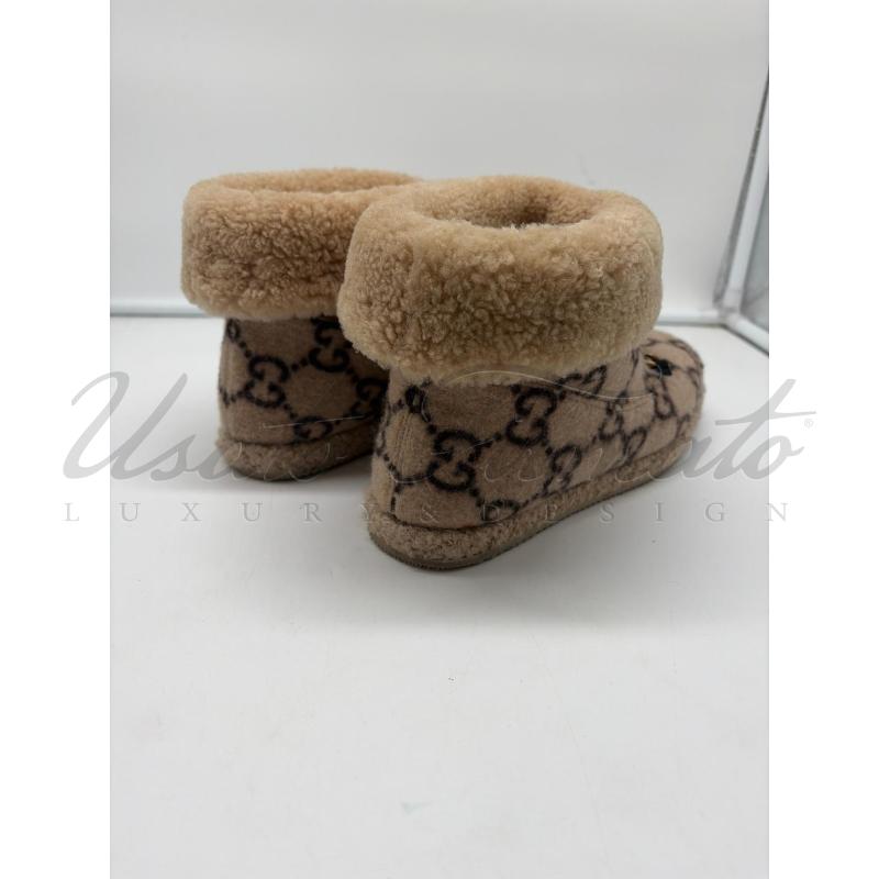 STIVALI DONNA GUCCI GG BEIGE TG. 37.5 | Mercatino dell'Usato Roma parioli 3