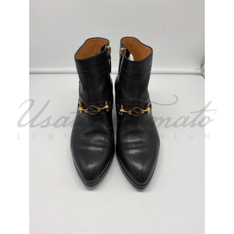 STIVALI DONNA GUCCI GG NERO PELLE MORSETTO 617536 TG.37 | Mercatino dell'Usato Roma parioli 2