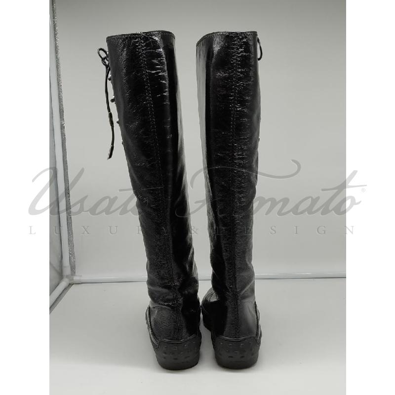 STIVALI DONNA TOD'S NERI LUCIDI TG 36 1/2 | Mercatino dell'Usato Roma parioli 3