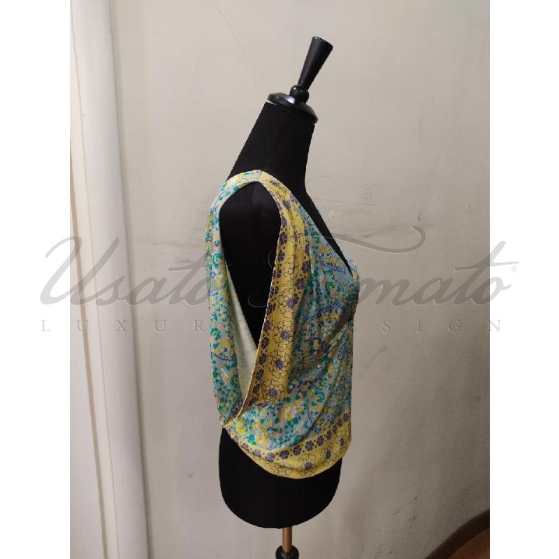TOP BLUMARINE VERDE GIALLO TG 44 | Mercatino dell'Usato Roma parioli 2
