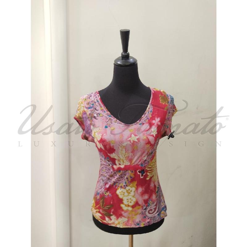 TOP ETRO ROSSO VELATO TG 40 | Mercatino dell'Usato Roma parioli 1