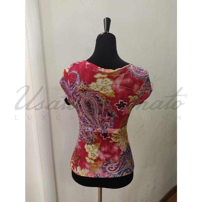 TOP ETRO ROSSO VELATO TG 40 | Mercatino dell'Usato Roma parioli 3