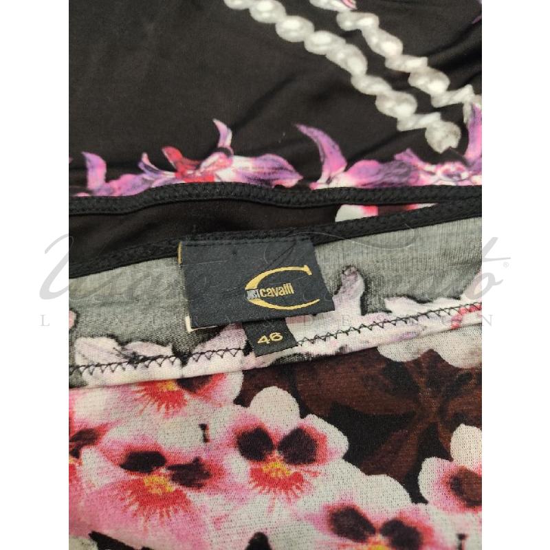 TOP JUST CAVALLI NERO FANTASIA TG 46 | Mercatino dell'Usato Roma parioli 4