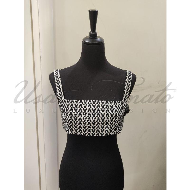 TOP VALENTINO BIANCO NERO TG 40 | Mercatino dell'Usato Roma parioli 1