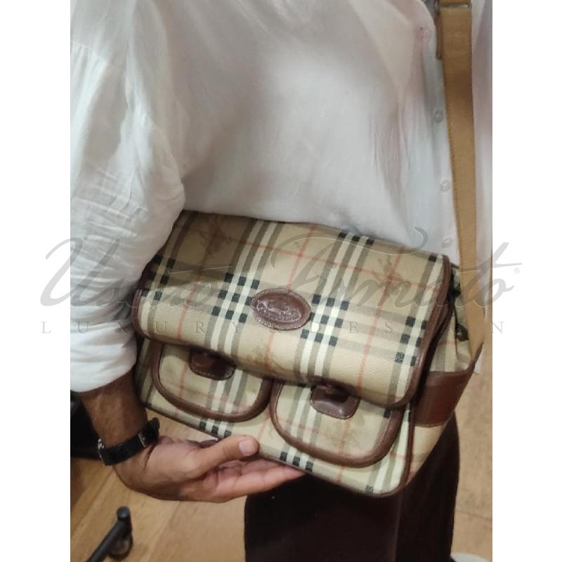 TRACOLLA DONNA BURBERRY S VINTAGE CHECK BEIGE  | Mercatino dell'Usato Roma parioli 4