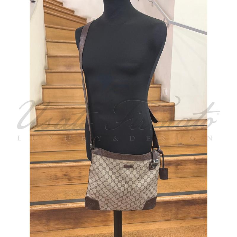 TRACOLLA UOMO GUCCI  GG SUPREME DA RIVEDERE COD 148476  | Mercatino dell'Usato Roma parioli 5