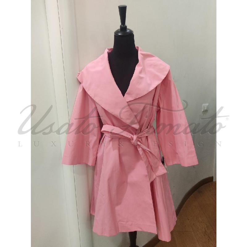 TRENCH DONNA MOSCHINO ROSA TG 46 | Mercatino dell'Usato Roma parioli 1