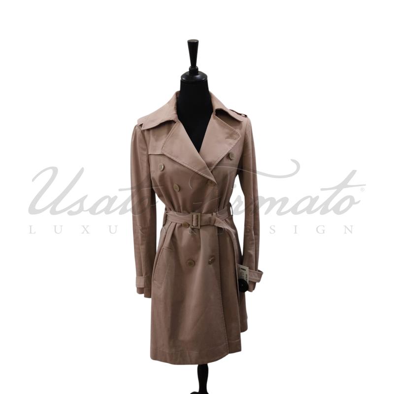TRENCH DONNA PATRIZIA PEPE BEIGE TG. 46 | Mercatino dell'Usato Roma parioli 1