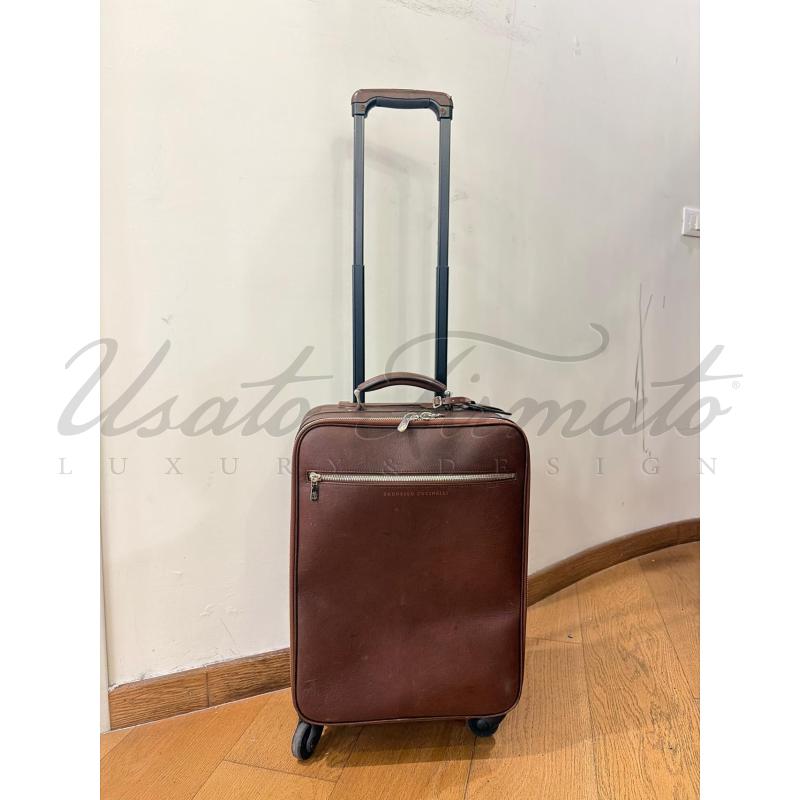 TROLLEY BRUNELLO CUCINELLI COGNAC PELLE 35X50X17 | Mercatino dell'Usato Roma parioli 1