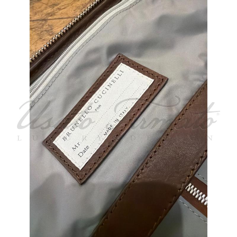 TROLLEY BRUNELLO CUCINELLI COGNAC PELLE 35X50X17 | Mercatino dell'Usato Roma parioli 4