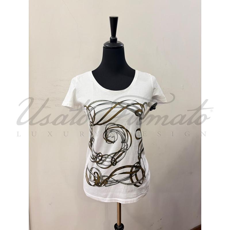T SHIRT DONNA GUCCI BIANCA GG TG. M | Mercatino dell'Usato Roma parioli 1