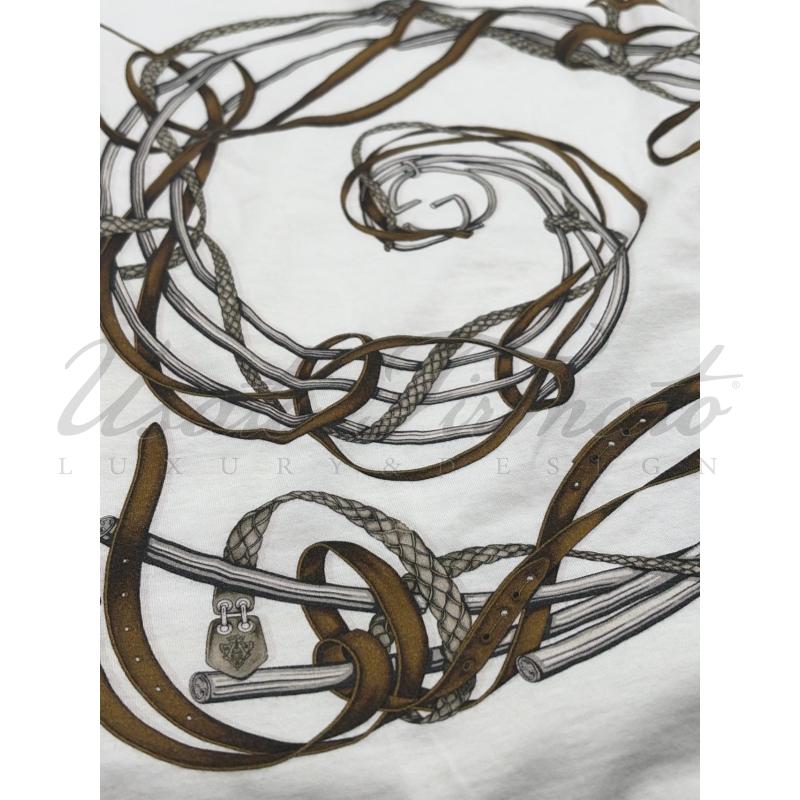 T SHIRT DONNA GUCCI BIANCA GG TG. M | Mercatino dell'Usato Roma parioli 4