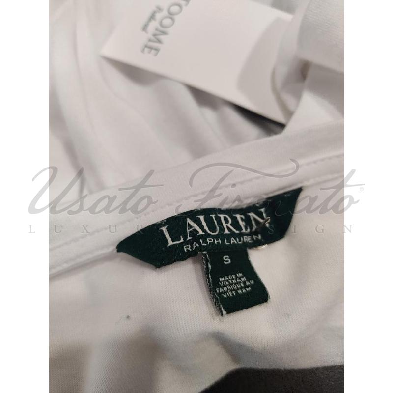 T SHIRT DONNA RALPH LAUREN BIANCA TG. S | Mercatino dell'Usato Roma parioli 4