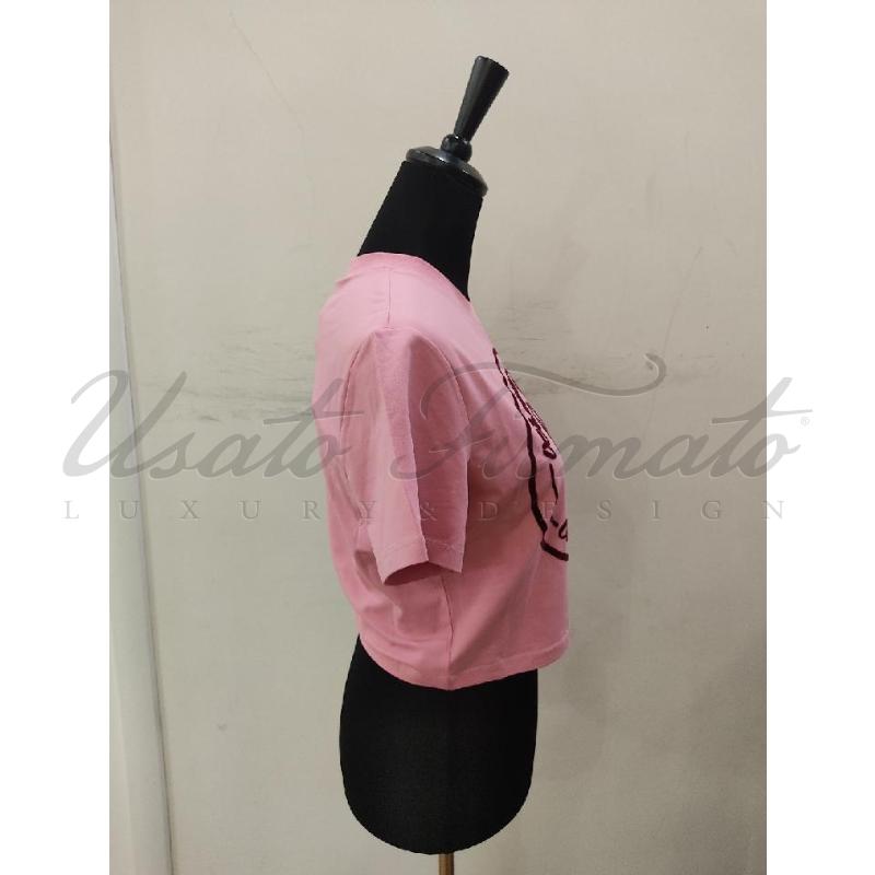 T SHIRT DONNA VERSACE COUTURE ROSA TG. XL | Mercatino dell'Usato Roma parioli 2