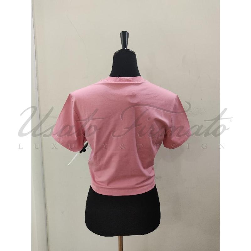 T SHIRT DONNA VERSACE COUTURE ROSA TG. XL | Mercatino dell'Usato Roma parioli 3