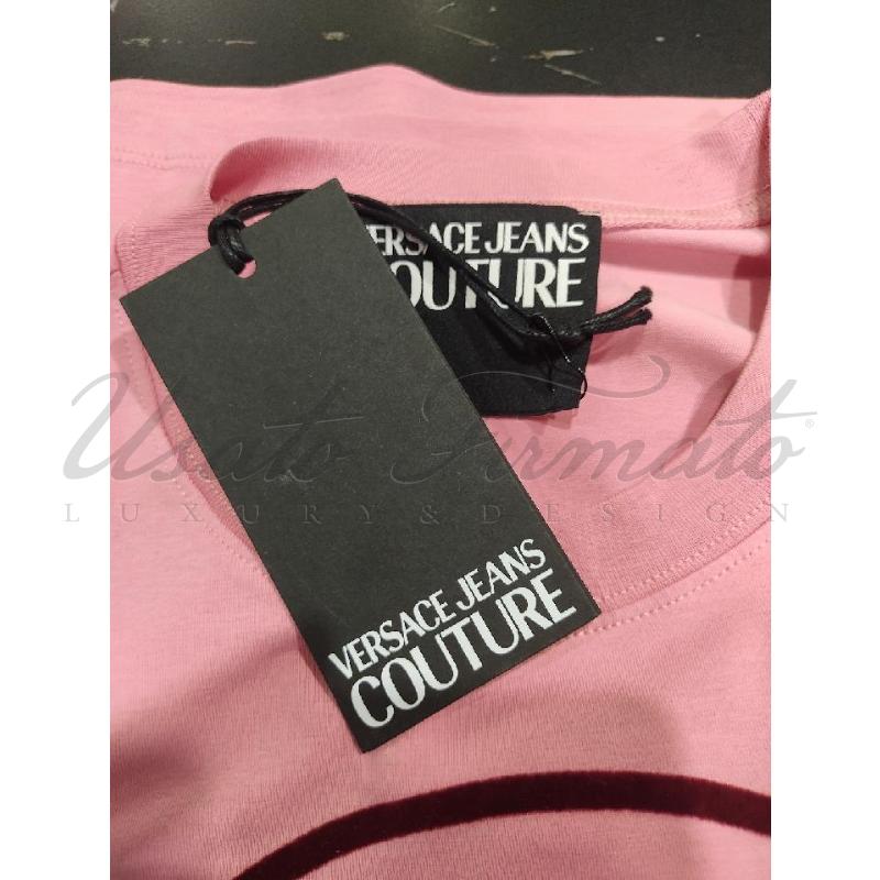 T SHIRT DONNA VERSACE COUTURE ROSA TG. XL | Mercatino dell'Usato Roma parioli 4