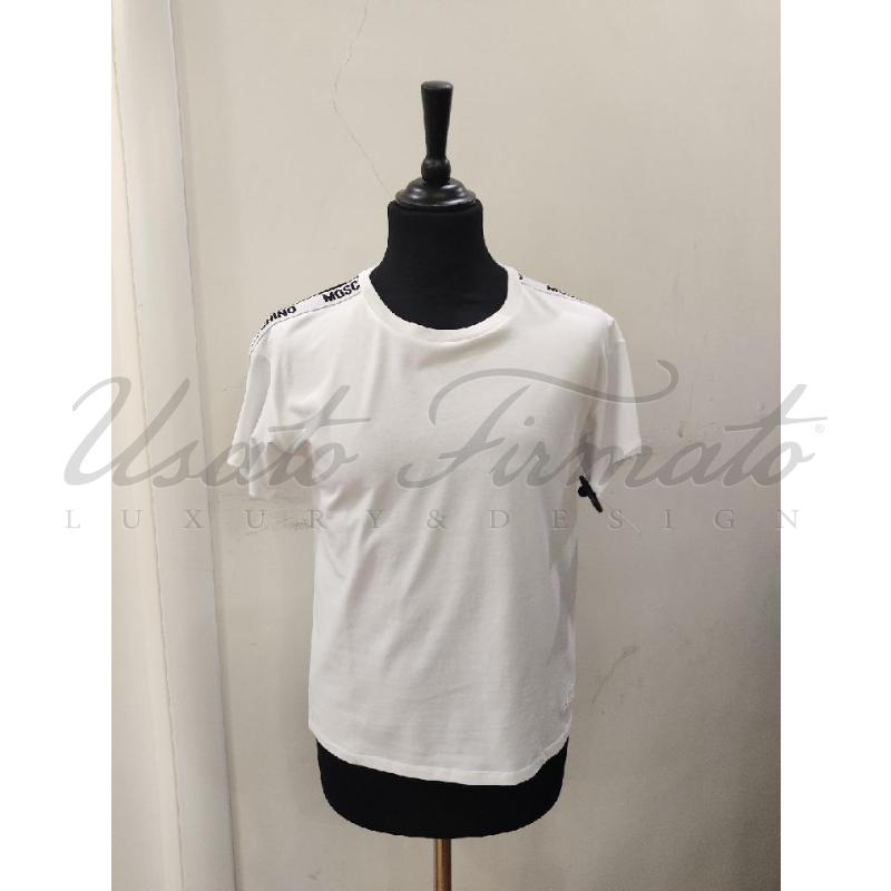 T SHIRT UOMO MOSCHINO BIANCA TG. XS | Mercatino dell'Usato Roma parioli 1