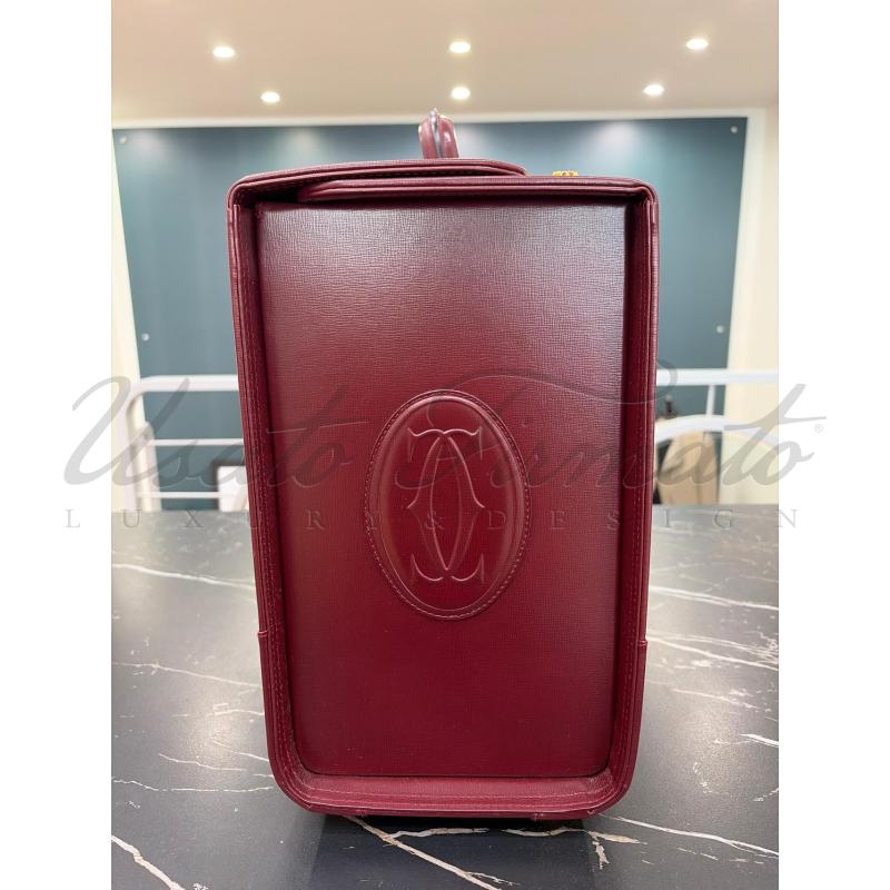 VALIGIA CARTIER MUST ROSSA PELLE | Mercatino dell'Usato Roma parioli 2