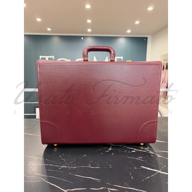 VALIGIA CARTIER MUST ROSSA PELLE | Mercatino dell'Usato Roma parioli 3