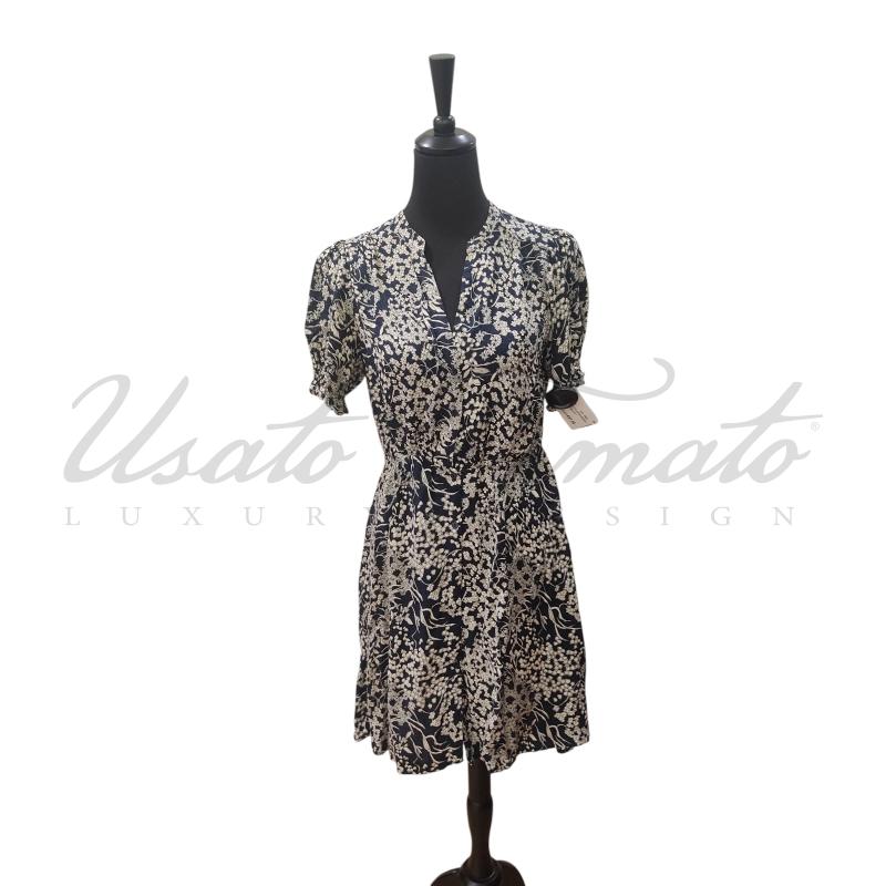 VESTITO DONNA BA&SH FIORI BLU TG 1 | Mercatino dell'Usato Roma parioli 1