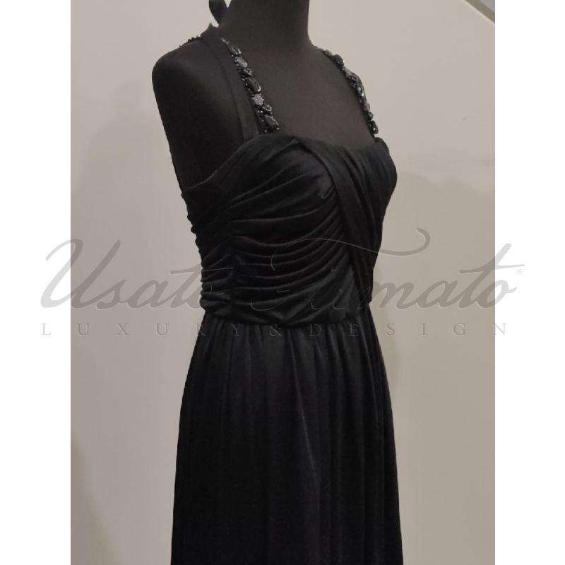 VESTITO DONNA BLUMARINE NERO BRETELLINA  | Mercatino dell'Usato Roma parioli 2