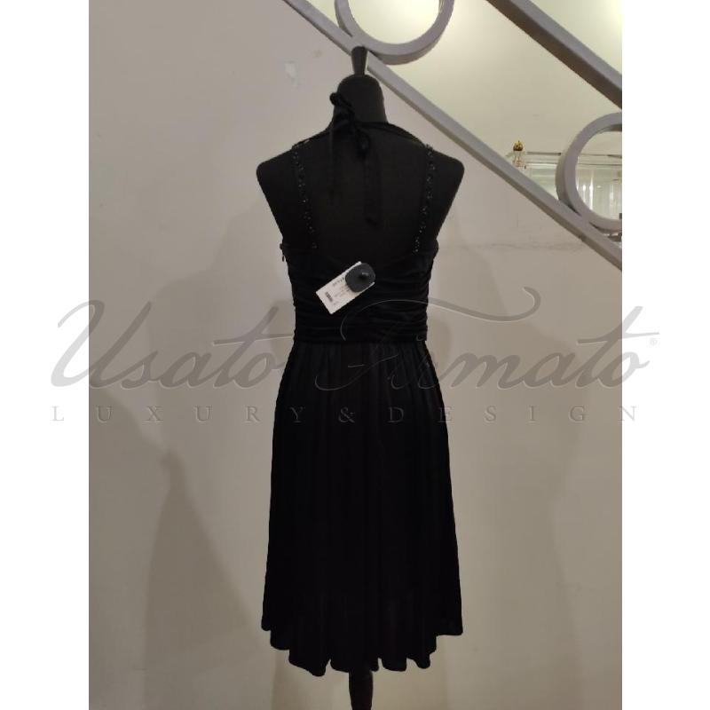 VESTITO DONNA BLUMARINE NERO BRETELLINA  | Mercatino dell'Usato Roma parioli 4