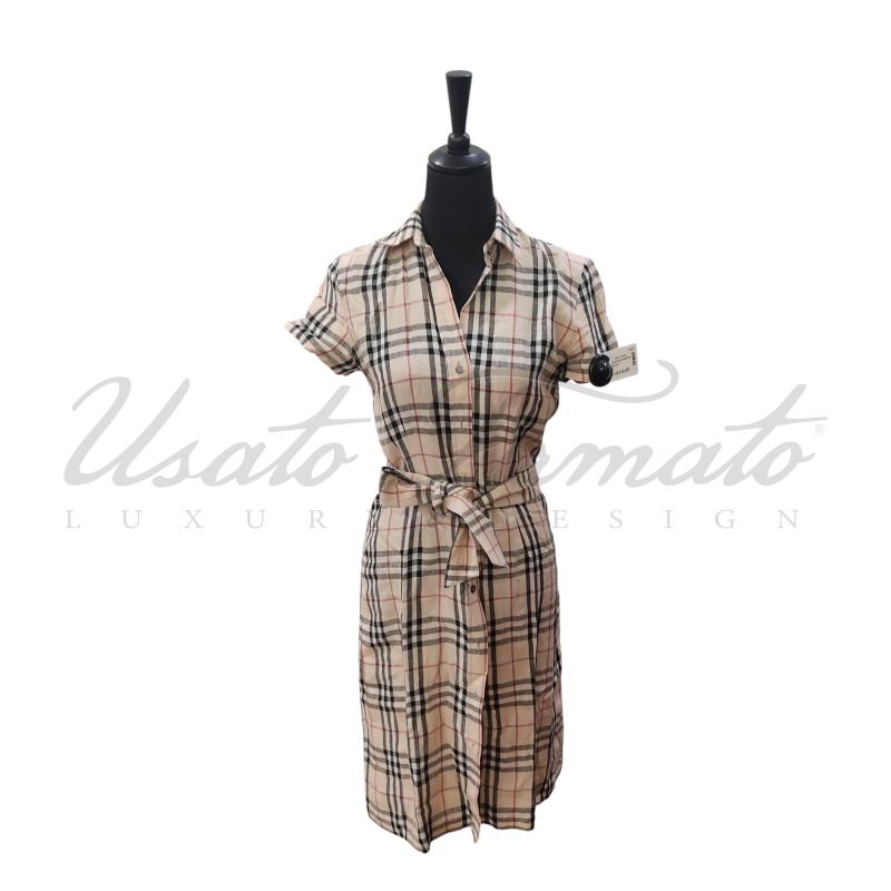 VESTITO DONNA BURBERRY CHECK TG S | Mercatino dell'Usato Roma parioli 1
