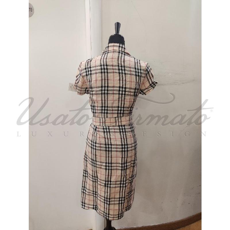 VESTITO DONNA BURBERRY CHECK TG S | Mercatino dell'Usato Roma parioli 3