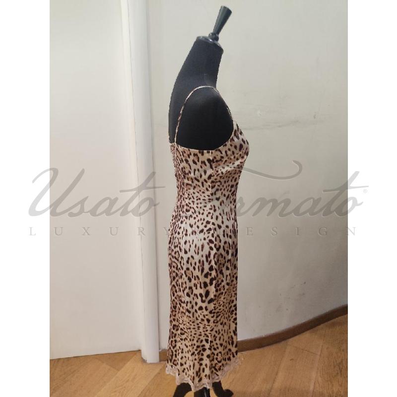 VESTITO DONNA CAVALLI SETA ANIMALIER TG 46 | Mercatino dell'Usato Roma parioli 2