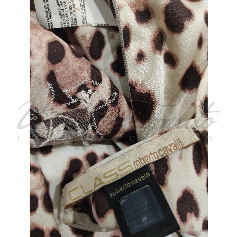VESTITO DONNA CAVALLI SETA ANIMALIER TG 46 | Mercatino dell'Usato Roma parioli 4