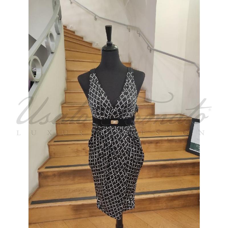 VESTITO DONNA CELYN B NERO ROMBI TG. 42 | Mercatino dell'Usato Roma parioli 1