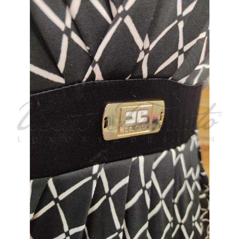 VESTITO DONNA CELYN B NERO ROMBI TG. 42 | Mercatino dell'Usato Roma parioli 4