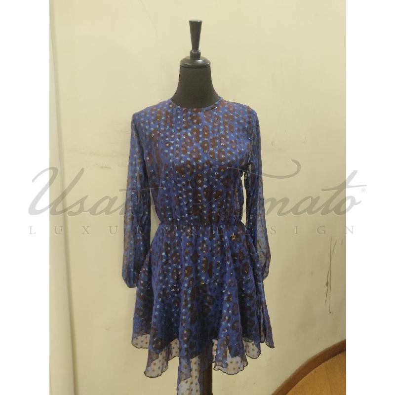 VESTITO DONNA CHIARA BIASI VIOLA FANTASIA TG S  | Mercatino dell'Usato Roma parioli 1