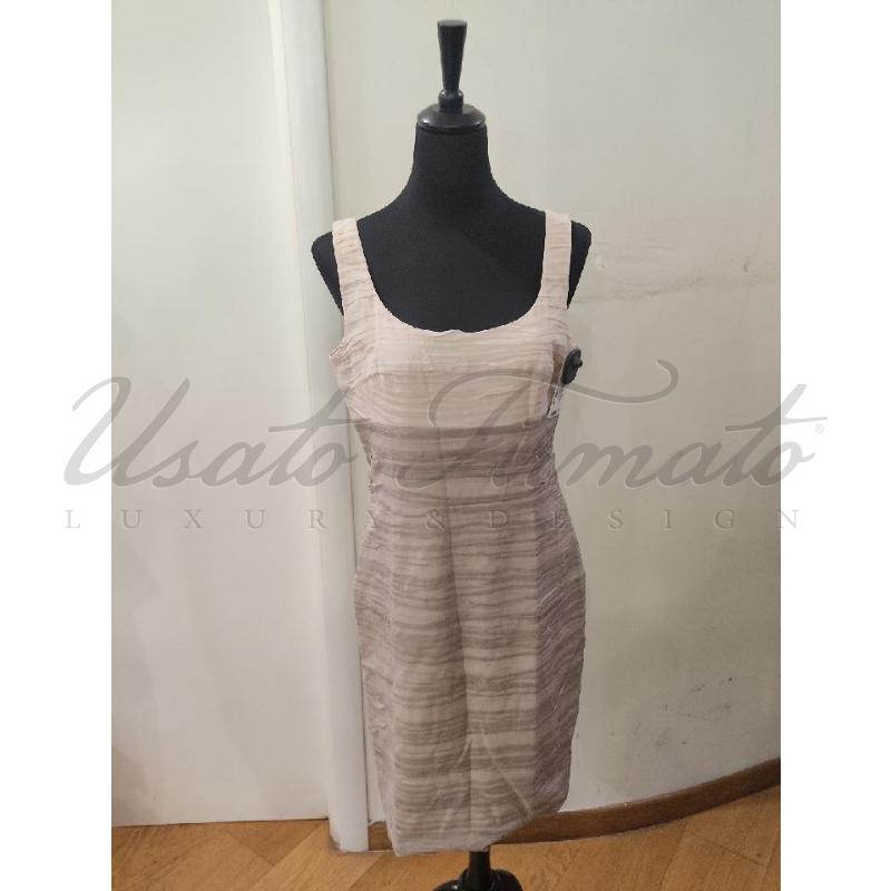 VESTITO DONNA D EXTERIOR SETABEIGE TG 46 | Mercatino dell'Usato Roma parioli 1